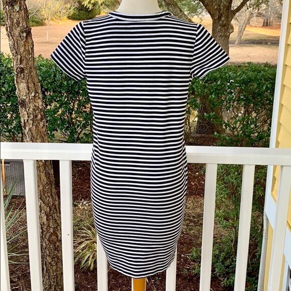 J. Crew Nautical Strip Lace-Up Dress - Picture 3 of 6